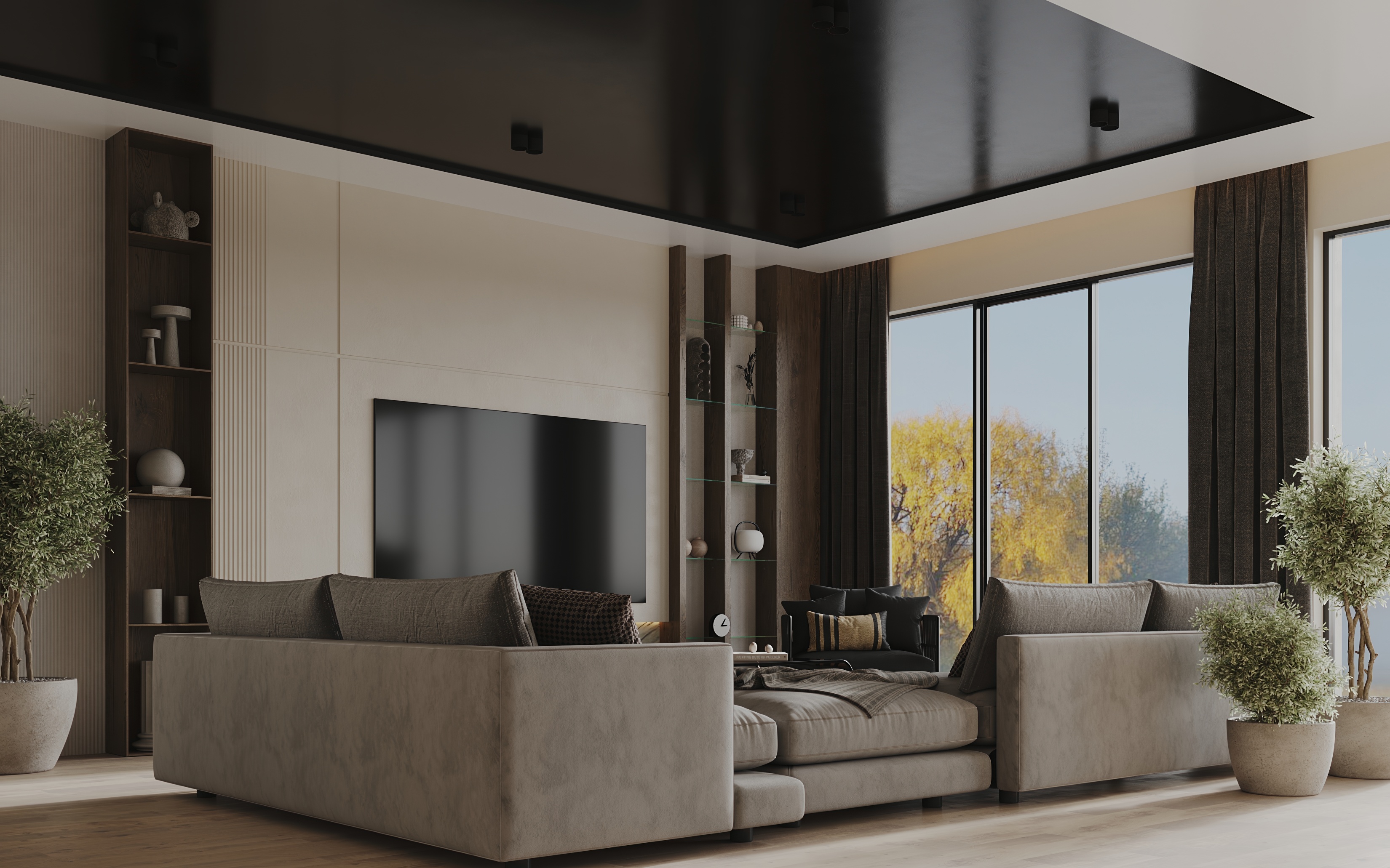 Sufit napinany czarny premium