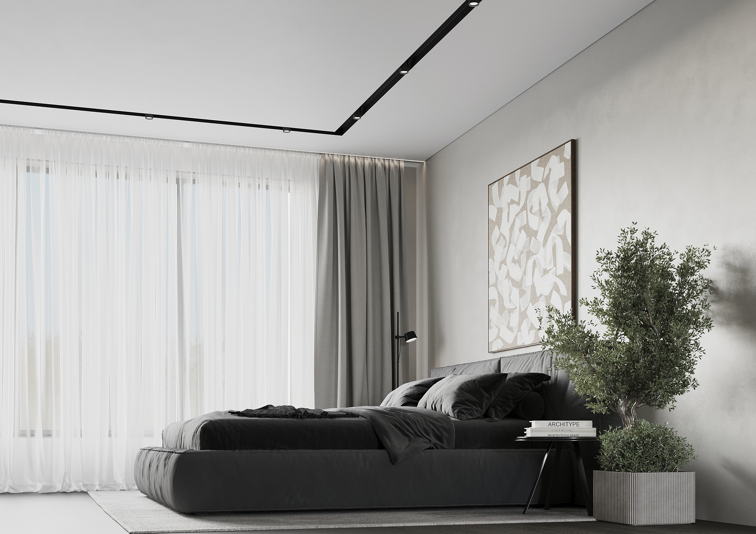 Sufit napinany — salon